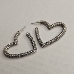 Altar'd State Crystal Heart Shaped Earrings